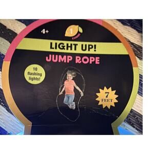 Set Of 2 Light-Up Jump Ropes-10 Flashing Lights Blue 7ft